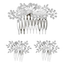 Apurva Pearls Stone Silver Plated Hair Brooch - 1502047A