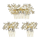 Apurva Pearls Stone Gold Plated Hair Brooch - 1502048B