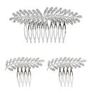 Apurva Pearls Stone Silver Plated Hair Brooch - 1502050A