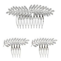 Apurva Pearls Stone Silver Plated Hair Brooch - 1502050A