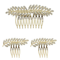 Apurva Pearls Stone Gold Plated Hair Brooch - 1502050B