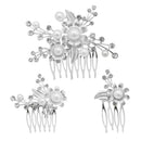 Apurva Pearls Stone Silver Plated Hair Brooch - 1502052A