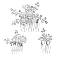 Apurva Pearls Stone Silver Plated Hair Brooch - 1502052A