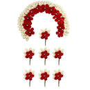 Tip Top Fashions Red Floral Hair Brooch - 1502276