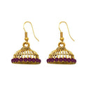 The99Jewel Zinc Alloy Gold Plated Stone Jhumki Earring - 1307501E