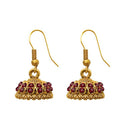 The99Jewel Zinc Alloy Gold Plated Stone Jhumki Earring - 1307502C