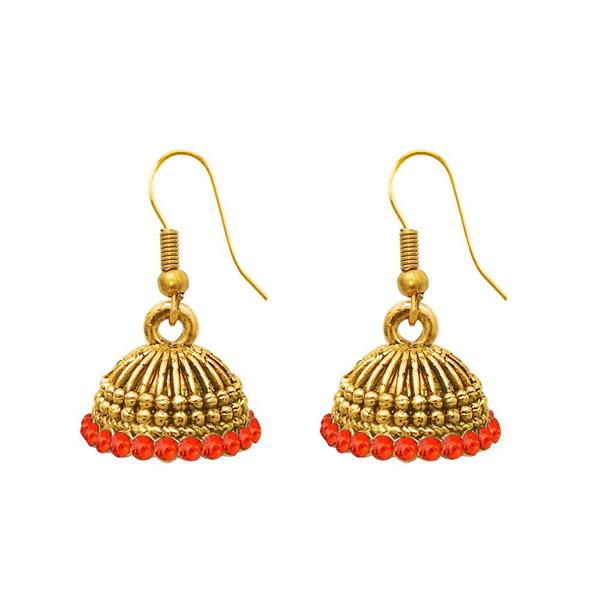 The99Jewel Zinc Alloy Gold Plated Stone Jhumki Earring - 1307503J