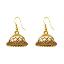 The99Jewel Zinc Alloy Gold Plated Stone Jhumki Earring - 1307504L