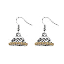 JewelEthnic Yellow Austrian Stone Rhodium Plated Jhumki - 1307509L