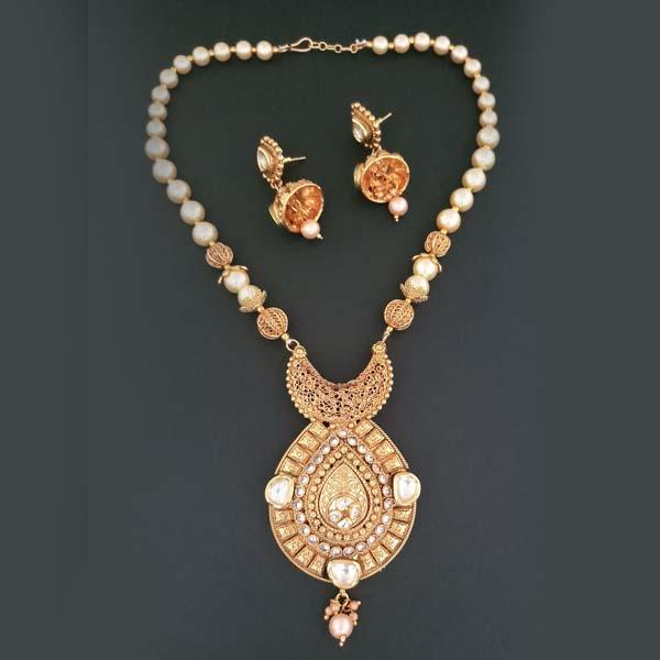 Bhavi AD Stone Copper Necklace Set - FAP0182B