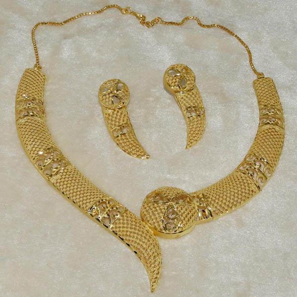 Utkrishtt Copper Forming Gold Plated Necklace Set - 1107823