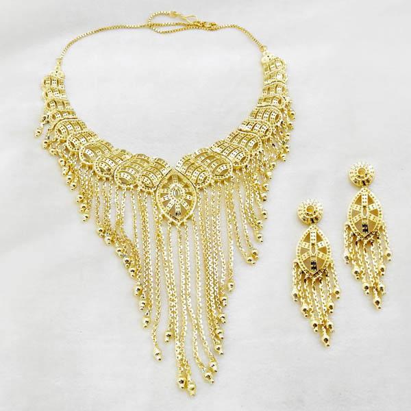 Utkrishtt Forming Gold Plated Copper Necklace Set - 1107834