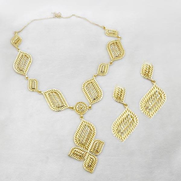 Utkrishtt Forming Gold Plated Copper Necklace Set - 1107859