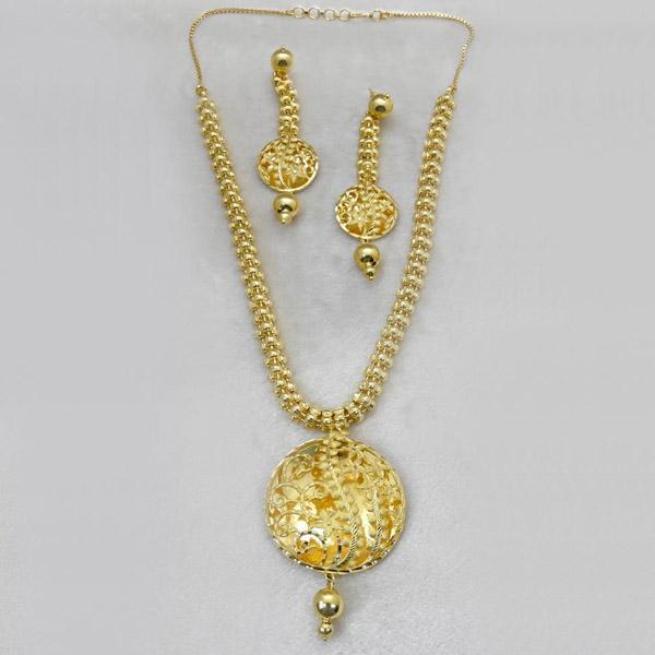 Utkrishtt Forming Gold Plated Copper Necklace Set - 1107866