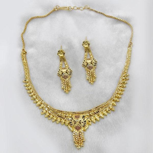 Utkrishtt Forming Gold Plated Copper Necklace Set - 1107879