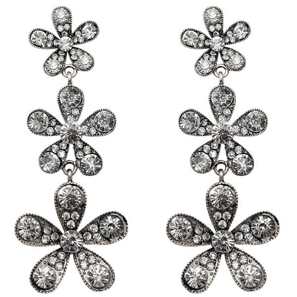 Yoona Austrian Stone Floral Shaped Dangler Earring - 1307728A