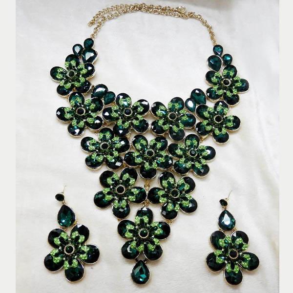 Yoona Green AAA Crystal Stone Necklace Set - 1108213B