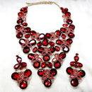 Yoona Gold Plated Red AAA Crystal Necklace Set - 1108215A