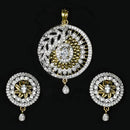 Labono Art American Diamond Gold Plated Pendant Set - FAW0004