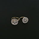 Labono Art AD Stone Gold Plated Double Ring - FAW0024