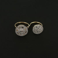 Labono Art Gold Plated AD Stone Double Ring - FAW0029