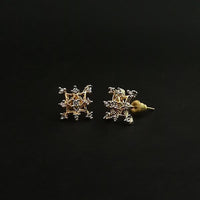 Labono Art AD Stone Gold Plated Stud Earrings - FAW0054