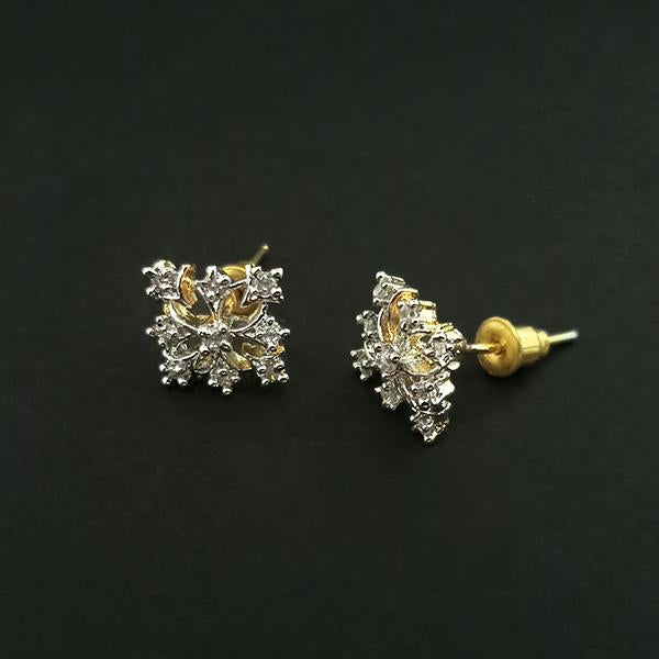 Labono Art AD Stone Gold Plated Stud Earrings - FAW0056