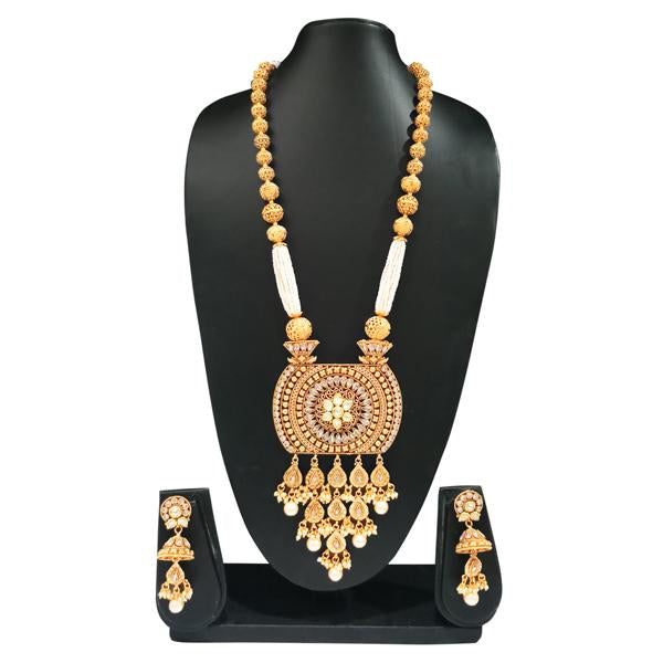 Real Creation White Pearl Copper Necklace Set - FBB0008