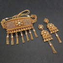 Real Creation AD Stone Choker Copper Necklace Set - FBB0012C