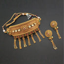 Real Creation AD Stone Choker Copper Necklace Set - FBB0014B