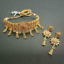 Real Creation AD Stone Choker Copper Necklace Set - FBB0020B