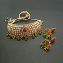 Real Creation AD Stone Choker Copper Necklace Set - FBB0027C