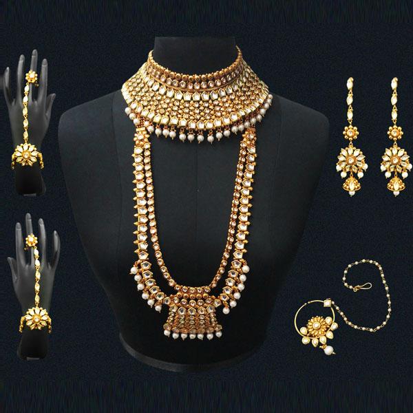 Real Creation AD Kundan Copper Bridal Jewellery Set - FBB0076