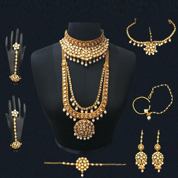 Real Creation AD Kundan Copper Bridal Jewellery Set - FBB0079
