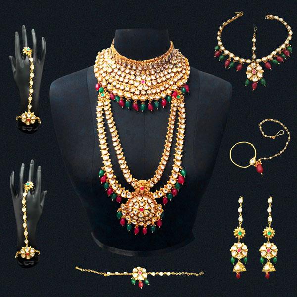 Real Creation AD Kundan Copper Bridal Jewellery Set - FBB0080