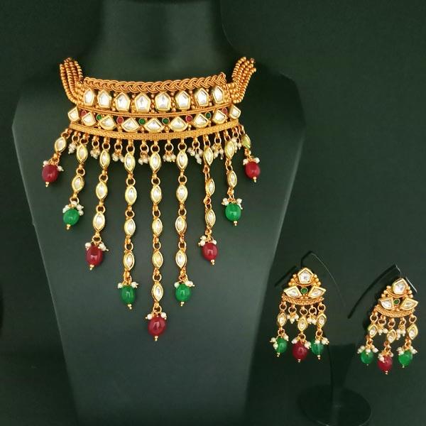 Real Creation Kundan Copper Necklace Set - FBB0083A