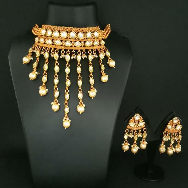 Real Creation Kundan Copper Necklace Set - FBB0083B