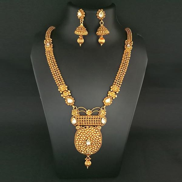 Real Creation Kundan Stone Copper Necklace Set - FBB0101A