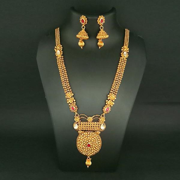 Real Creation Kundan Stone Copper Necklace Set - FBB0101B