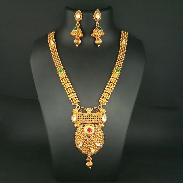 Real Creation Kundan Stone Copper Necklace Set - FBB0102B