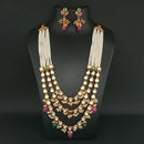 Real Creation Kundan Stone Copper Necklace Set - FBB0130A
