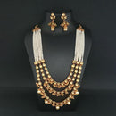 Real Creation Kundan Stone Copper Necklace Set - FBB0130B