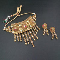 Real Creation AD Stone Choker Copper Necklace Set - FBB0140B