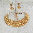 Real Creation AD Stone Copper Choker Necklace Set - FBB0148C