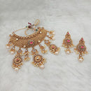 Real Creation AD Stone Copper Choker Necklace Set - FBB0154B