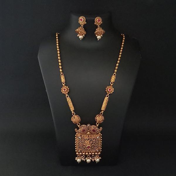 Real Creation AD Stone Copper  Necklace Set - FBB0167A