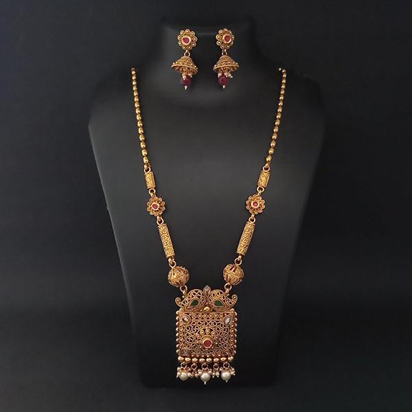 Real Creation AD Stone Copper  Necklace Set - FBB0167B