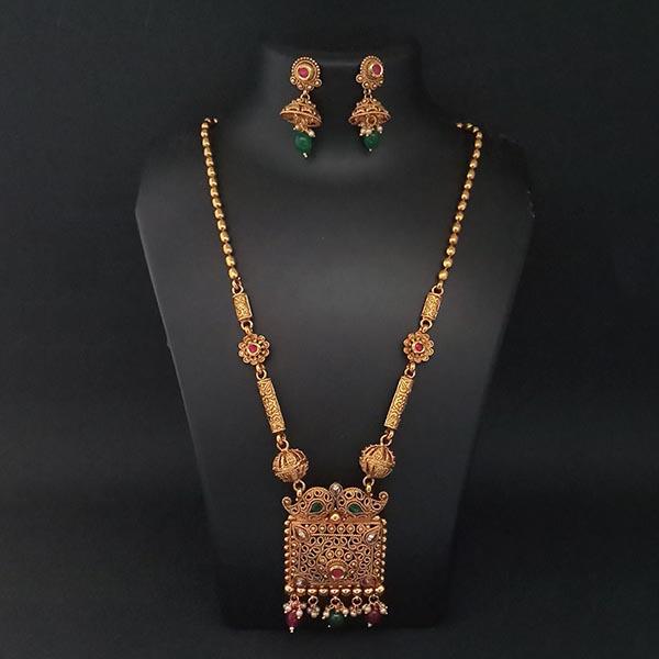 Real Creation AD Stone Copper  Necklace Set - FBB0167C