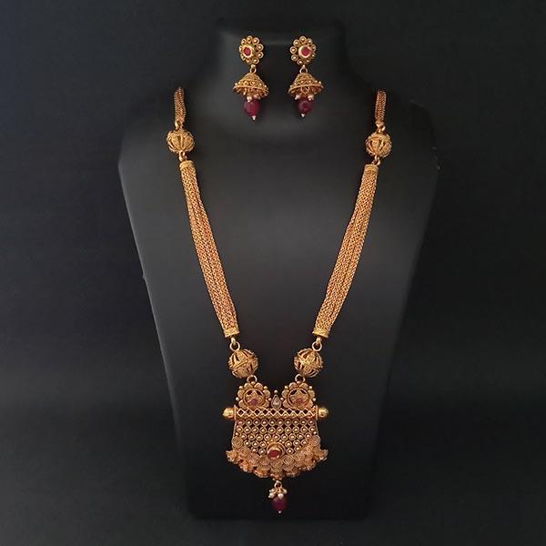 Real Creation AD Stone Copper  Necklace Set - FBB0170A