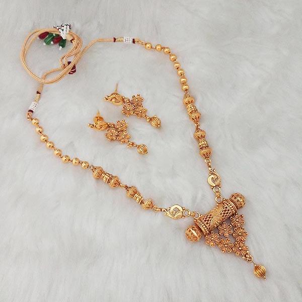 Real Creation Long Copper Necklace Set - FBB0172